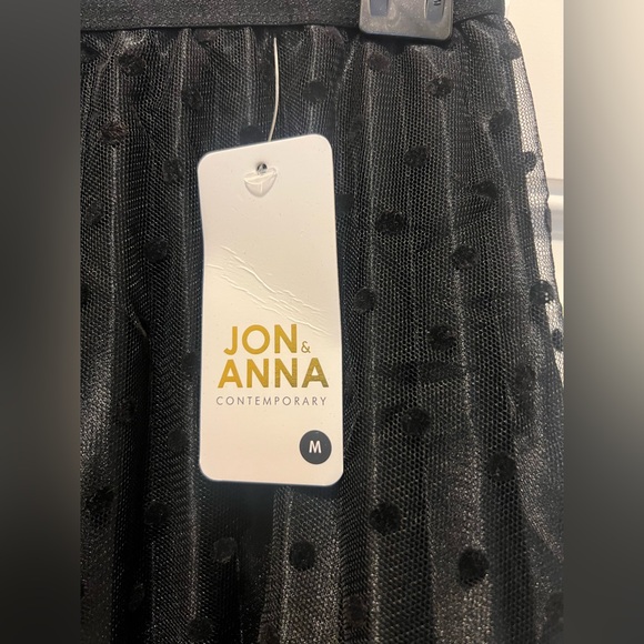 Tulle Mesh Black Polka Dot Skirt - Picture 3 of 3